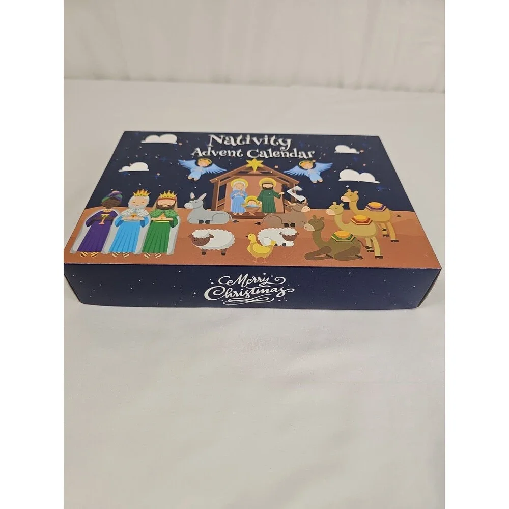 Nativity Advent Calendar Christmas Countdown Christian Manger Scene New in Box